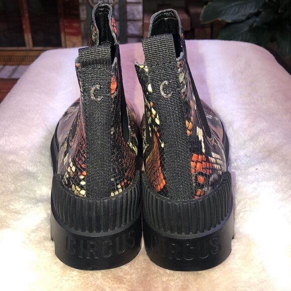 Circus by Sam Edelman 8.5 Snake Print Rare Colors Platform Boots - Picture 9 of 10